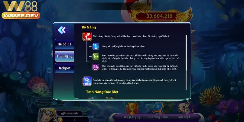 Điểm nổi bật bắn cá phát W88 tài so với các trò chơi khác